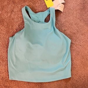 NWT All in Motion Teal Workout crop  tank Large